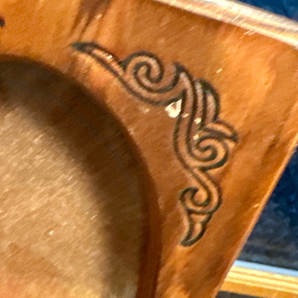 MCM Vintage Hinged Wood Carved Double Oval Photo Picture Frames Holds 5x7's - Picture 6 of 10